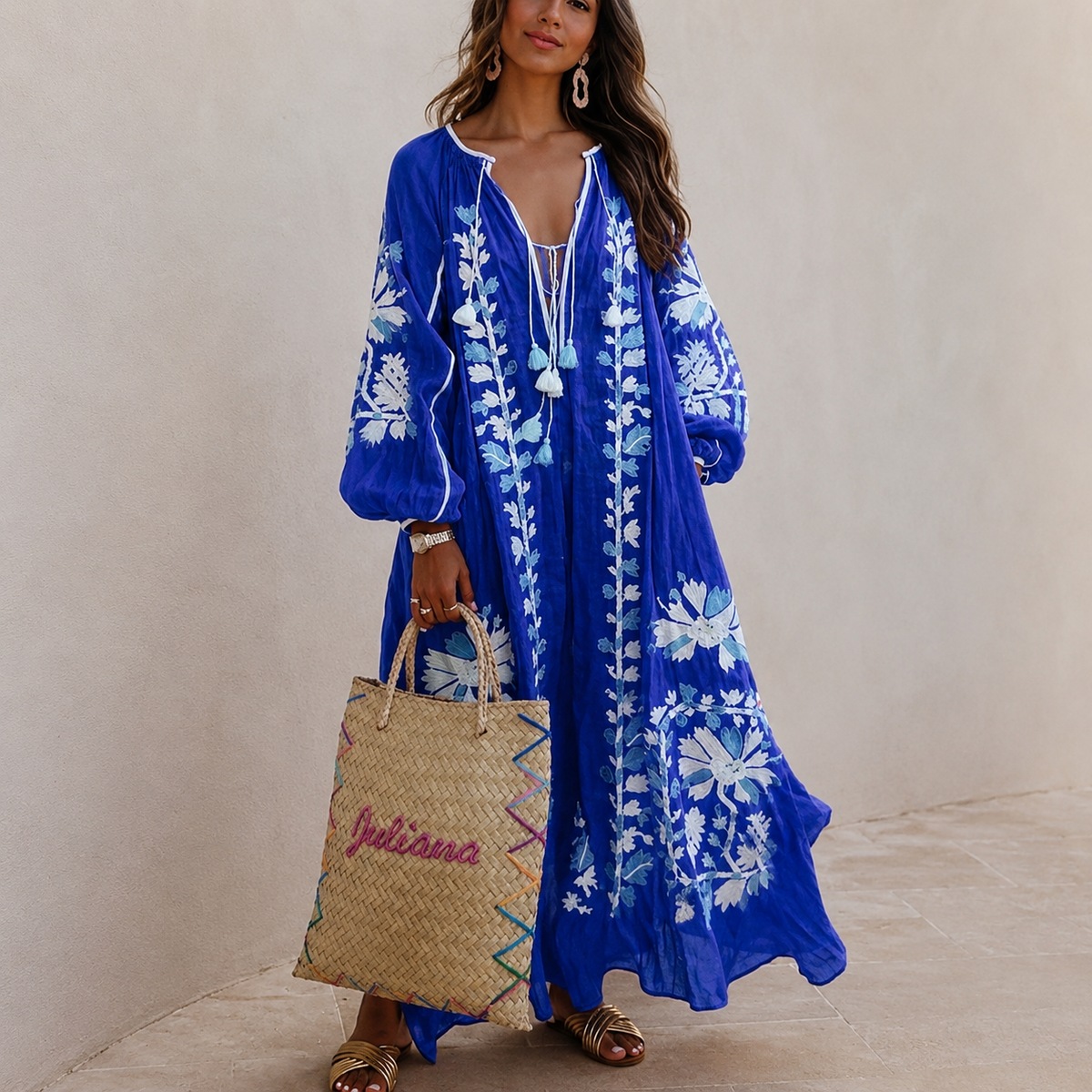 Nelia - Legeres Boho-Sommerkleid mit Blumenmuster