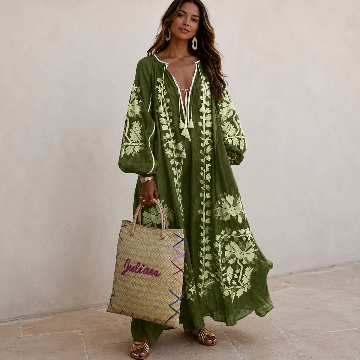 Nelia - Legeres Boho-Sommerkleid mit Blumenmuster
