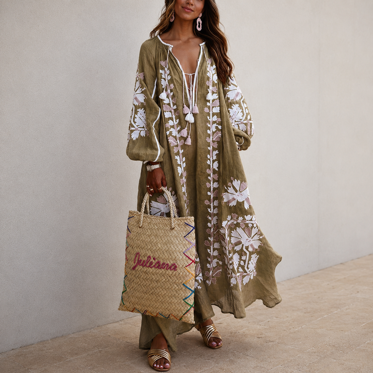 Nelia - Legeres Boho-Sommerkleid mit Blumenmuster