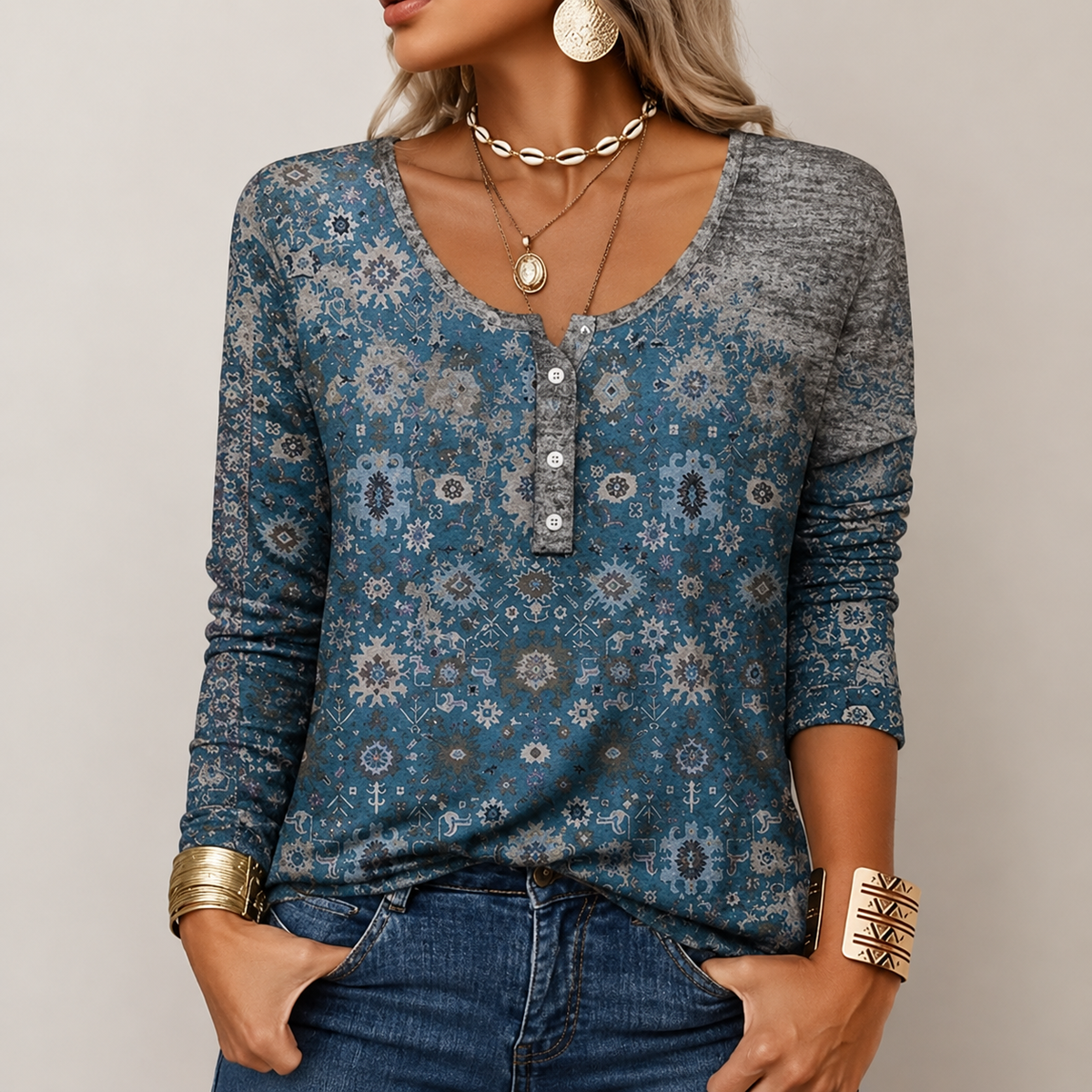 Hilde - Stilvoller Pullover mit Aztekenmuster