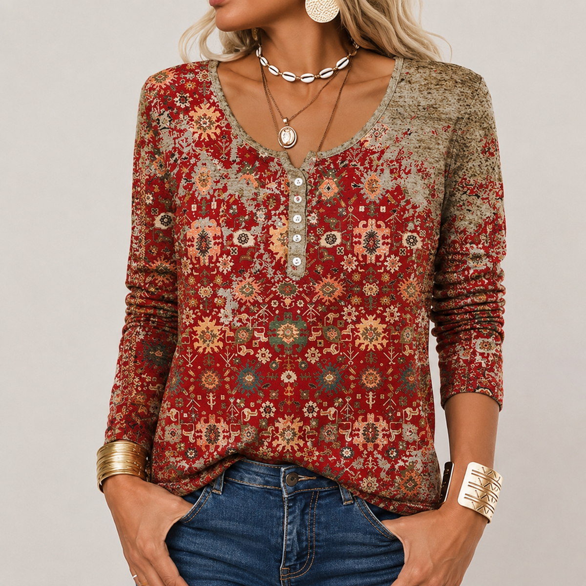 Hilde - Stilvoller Pullover mit Aztekenmuster