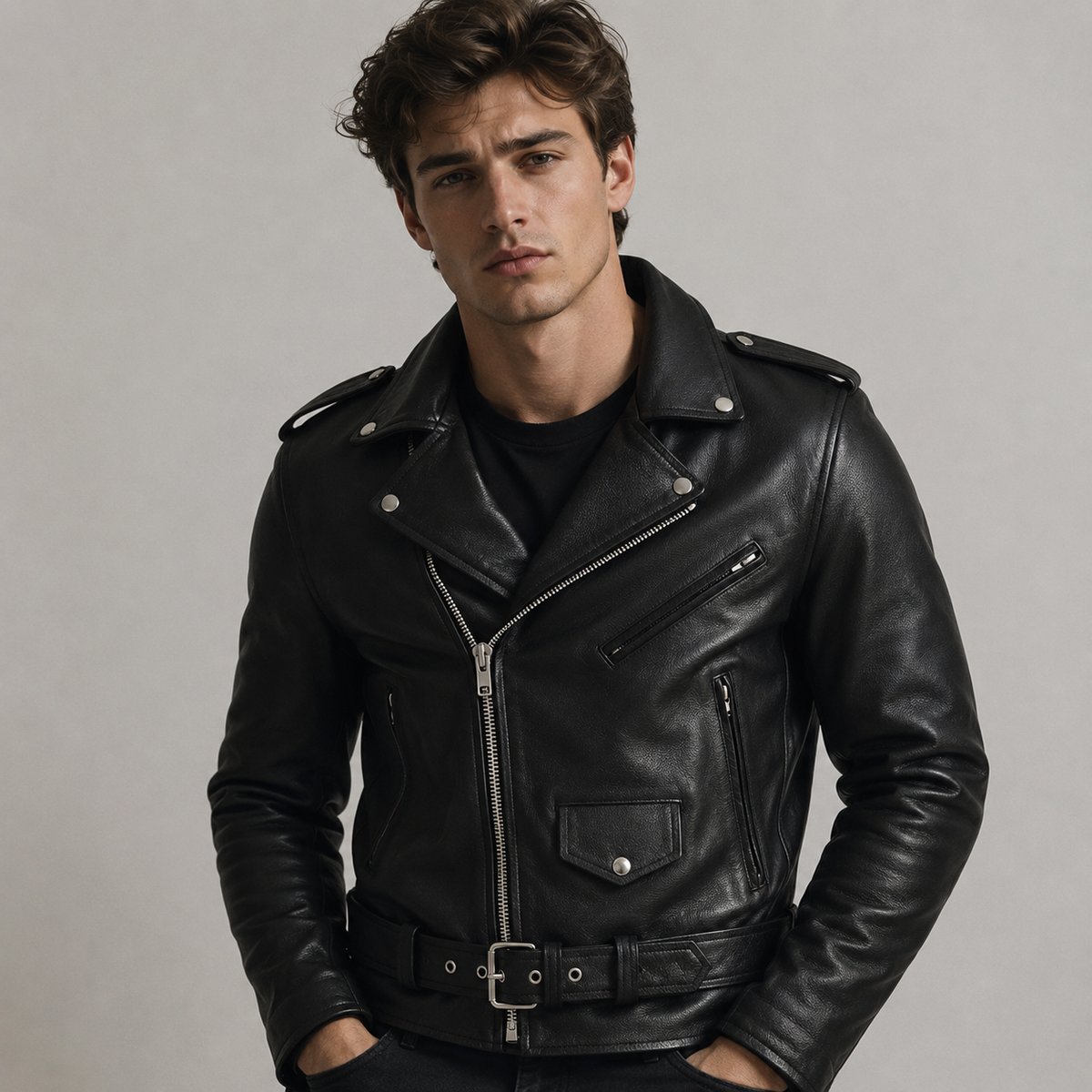 Brandon - Herren-Motorradjacke mit mehreren Taschen