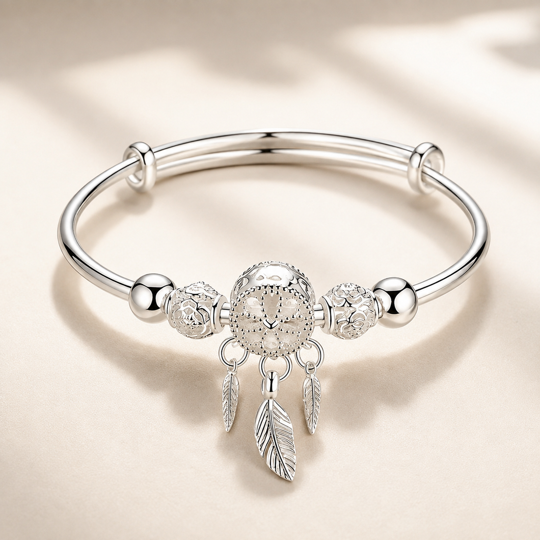 Aiyana – Anpassbares Traumfängerarmband aus 925er Silber
