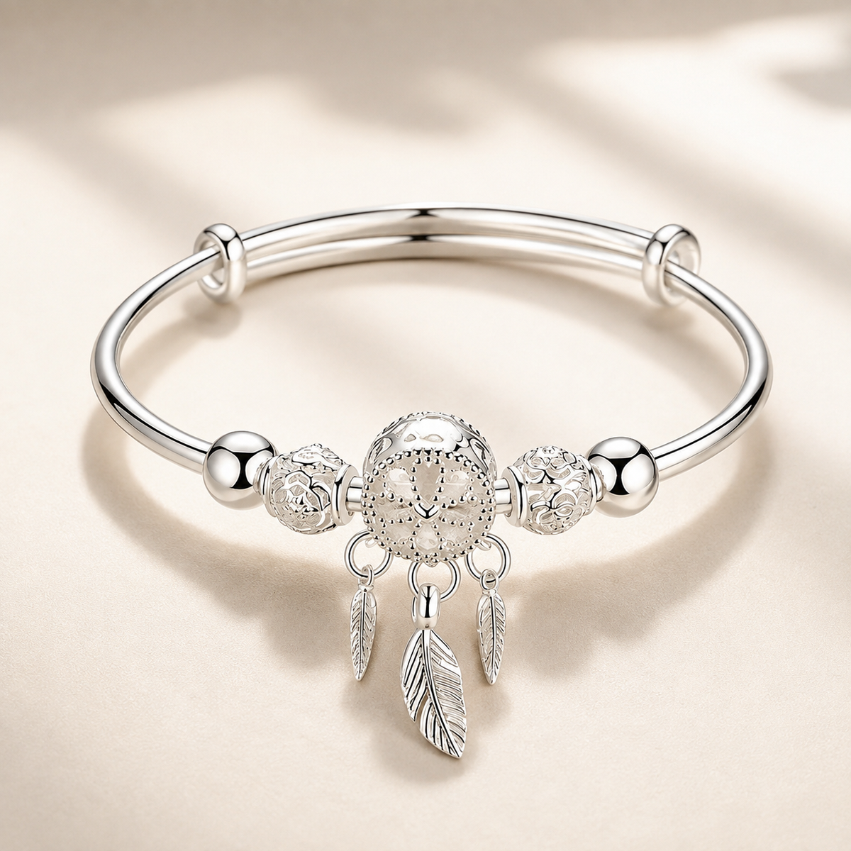 Aiyana – Anpassbares Traumfängerarmband aus 925er Silber