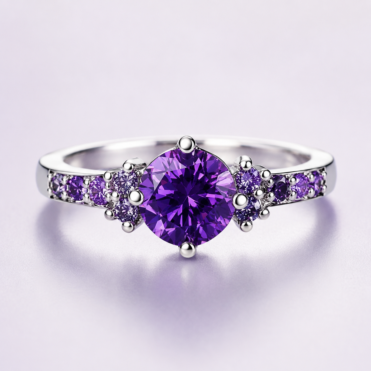 Coralie – Ring mit lilafarbenem Amethyst