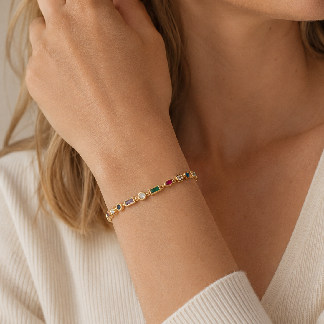 Nozomi – Farbige Kristallarmband