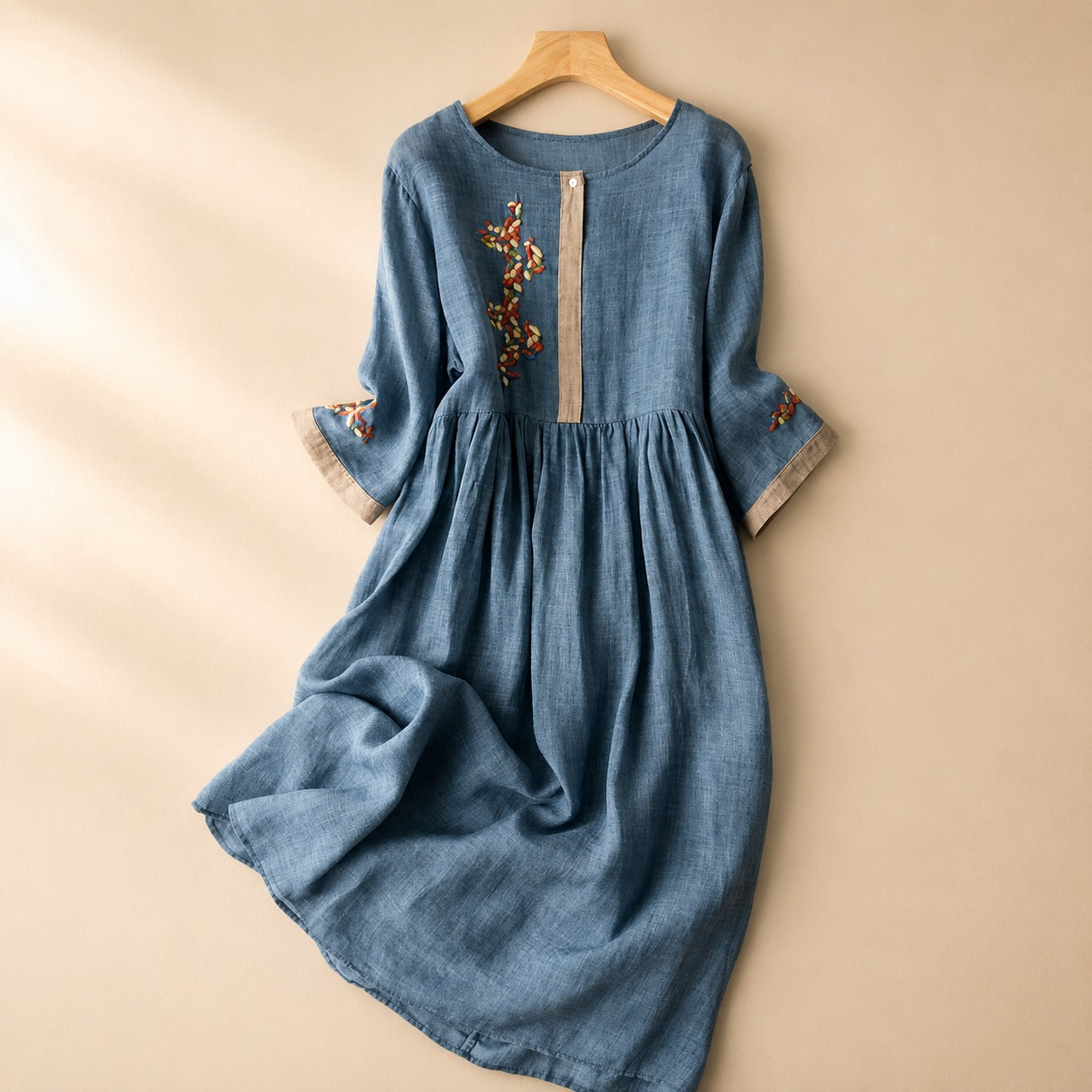 Laura - Lässiges Boho-Kleid mit Bestickung