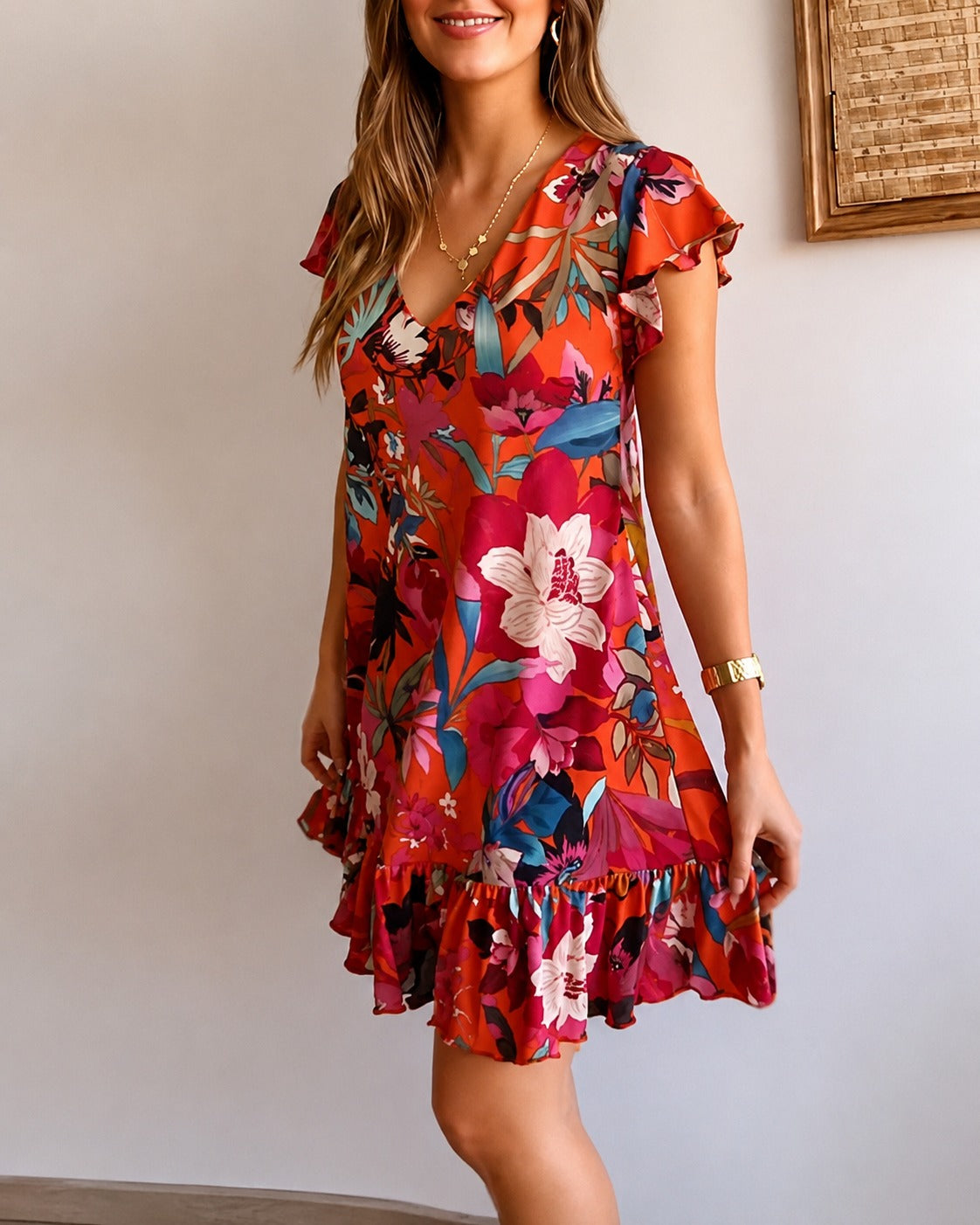 Katelyn - Elegantes Kleid mit Blumendesign