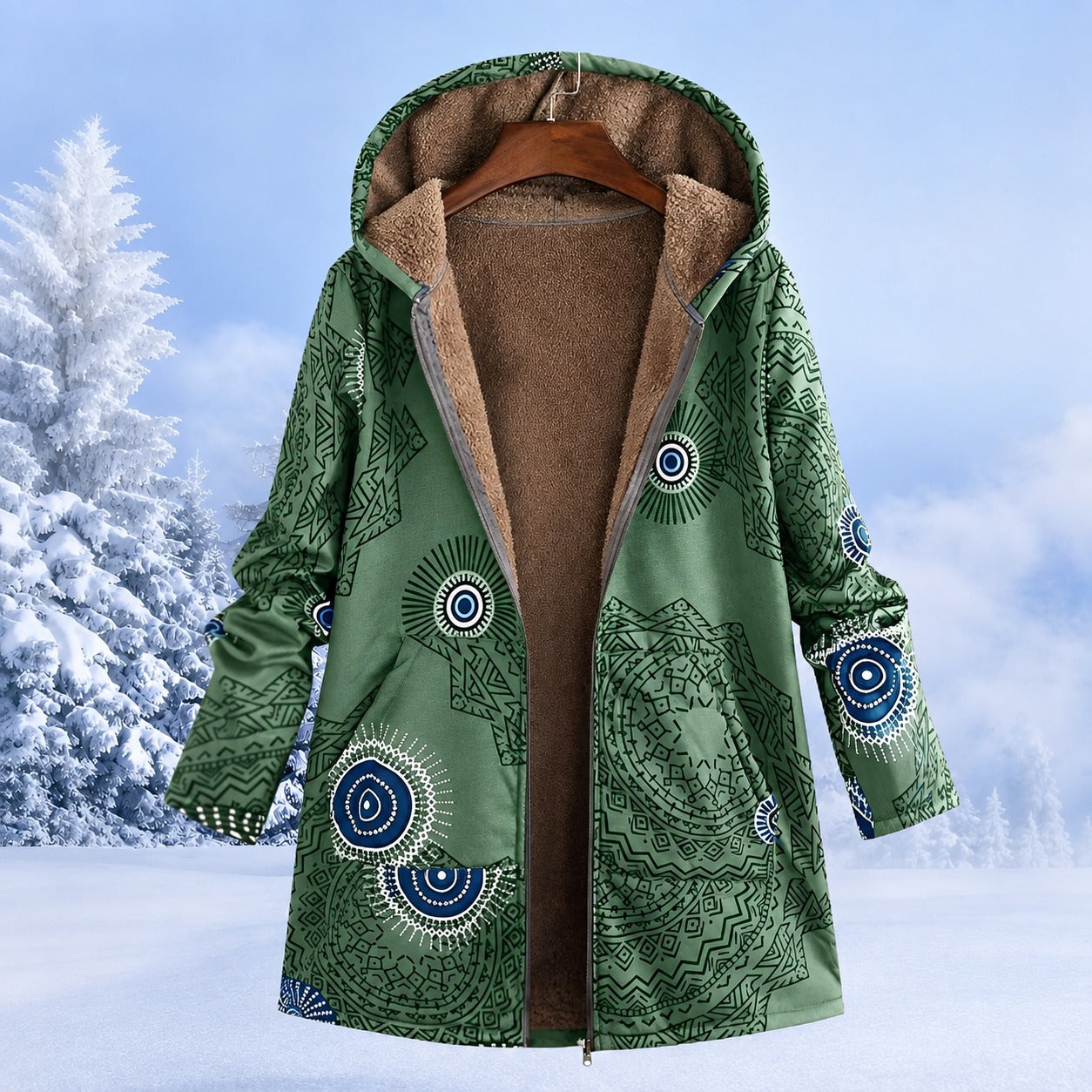 FluffCoat - Bunte, elegante Winterjacke