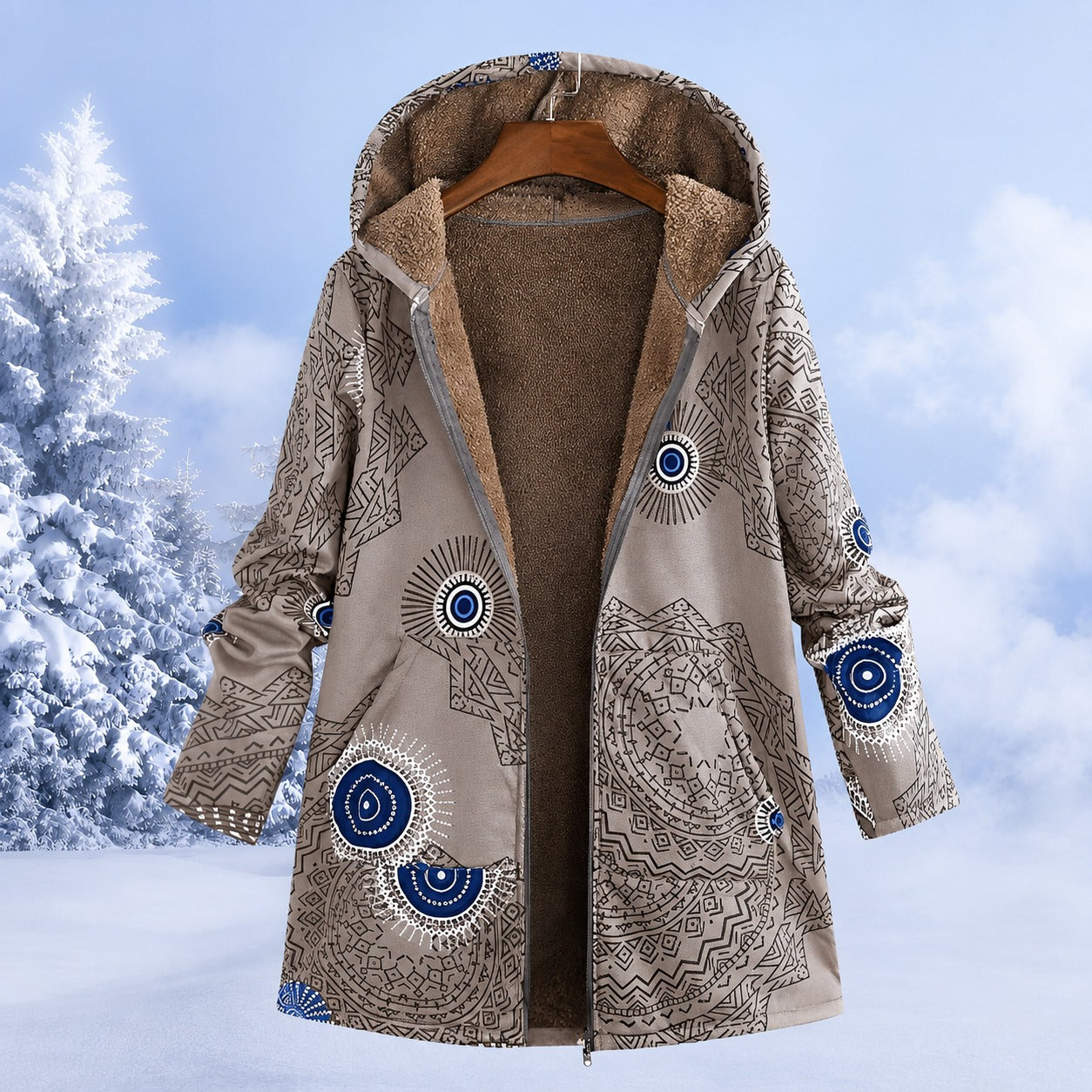 FluffCoat - Bunte, elegante Winterjacke