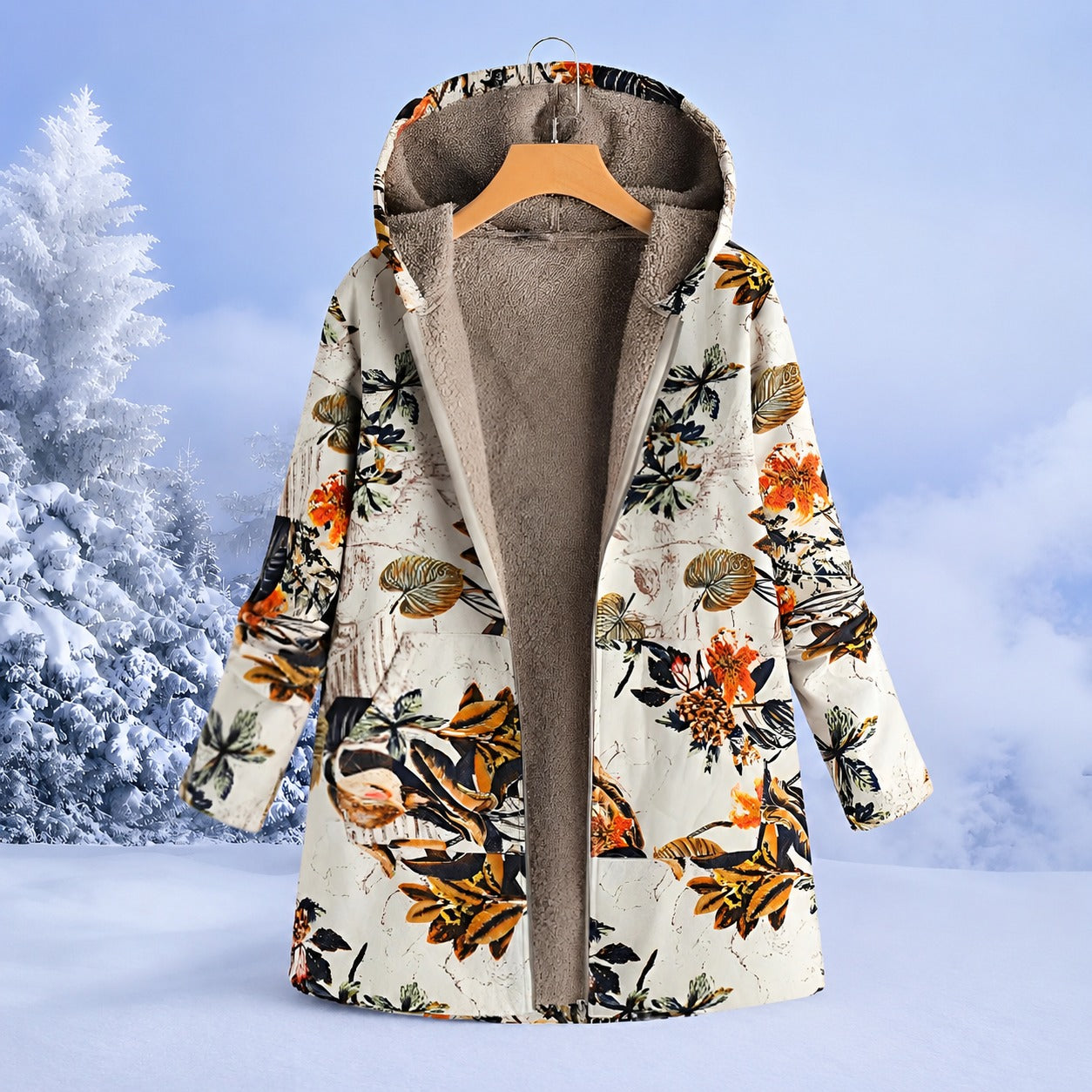 FluffCoat - Bunte, elegante Winterjacke