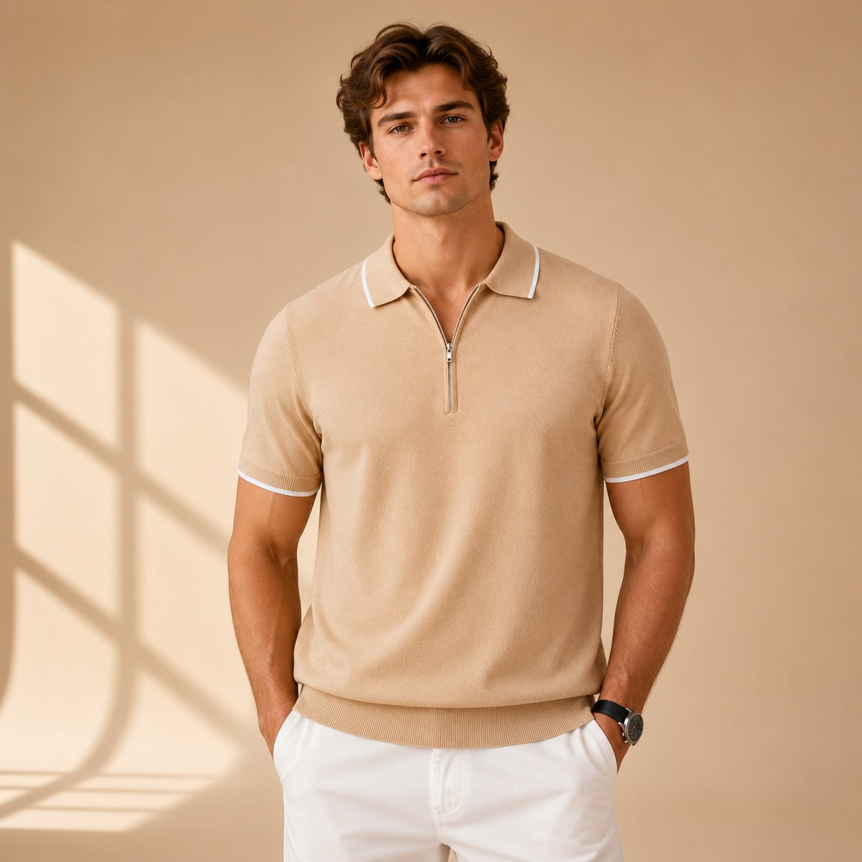 Leonard - Lockeres Poloshirt mit Zipper