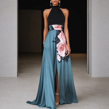 Annie - Maxikleid ohne Ärmel mit Blumenmuster