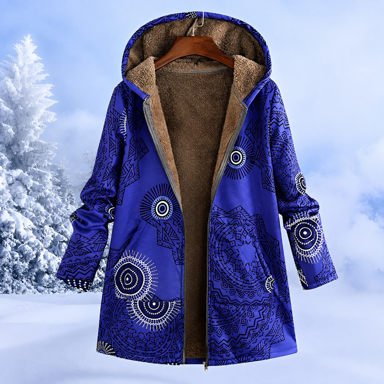 FluffCoat - Bunte, elegante Winterjacke