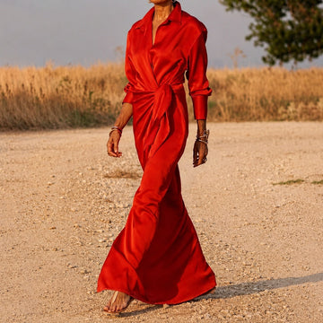 Connie - Langärmliges Kleid im Wickelstil