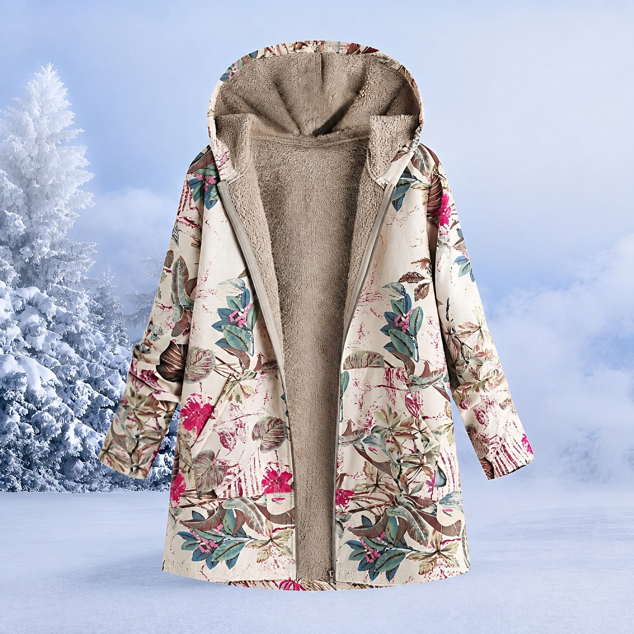 FluffCoat - Bunte, elegante Winterjacke