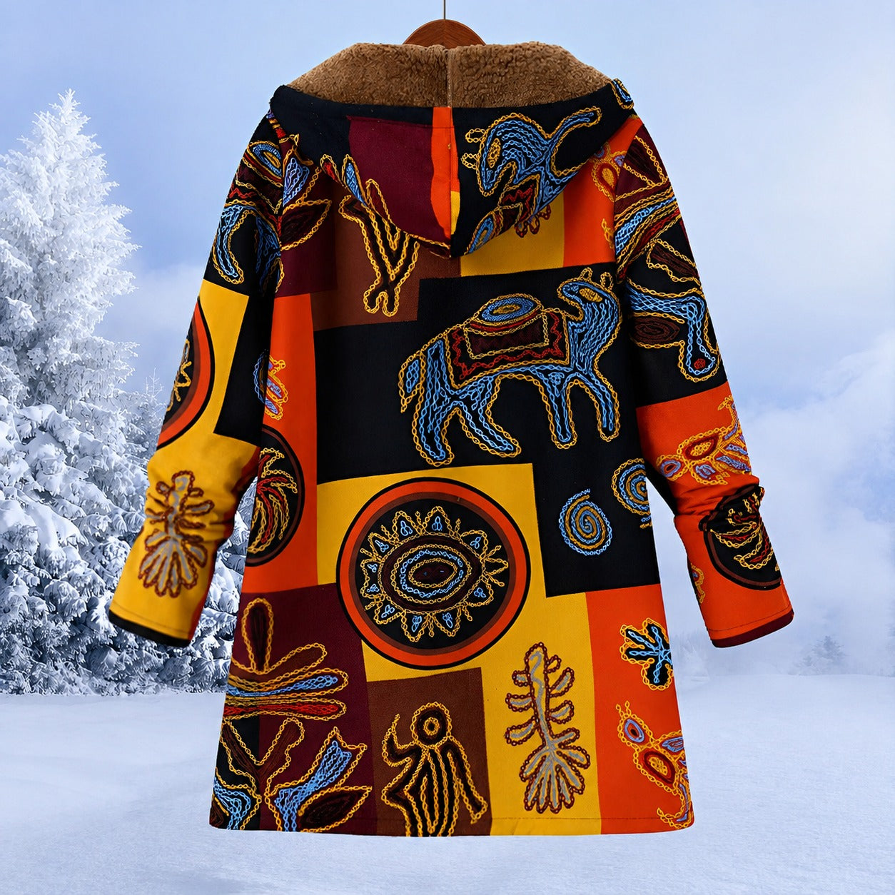 FluffCoat - Bunte, elegante Winterjacke
