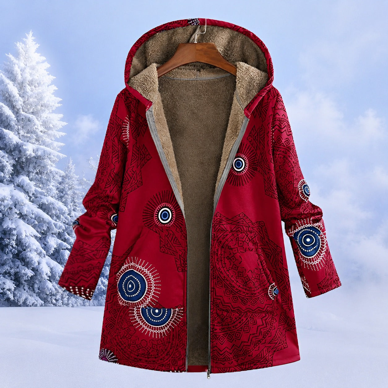 FluffCoat - Bunte, elegante Winterjacke