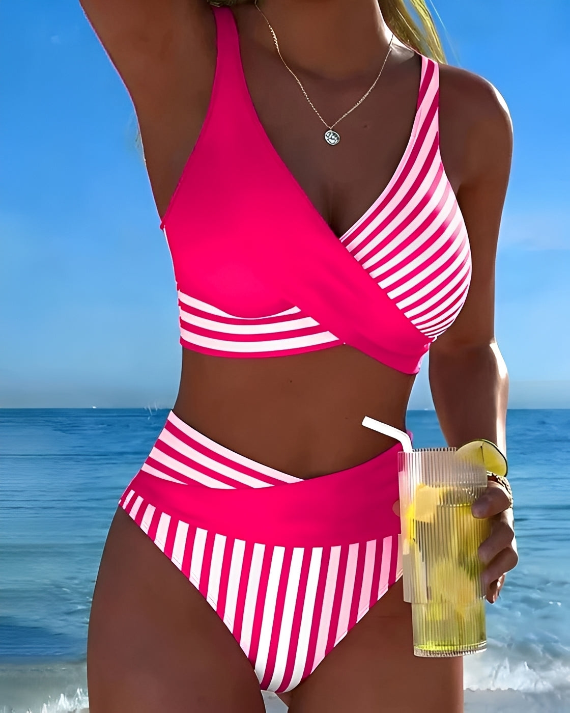 Angelica - Stilvoller Gestreifter Bikini