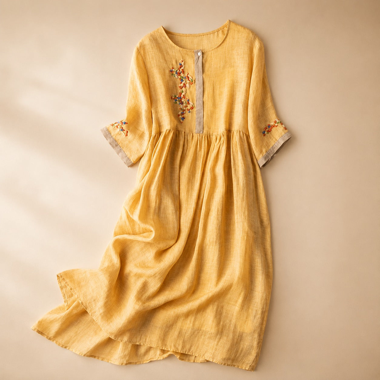 Laura - Lässiges Boho-Kleid mit Bestickung