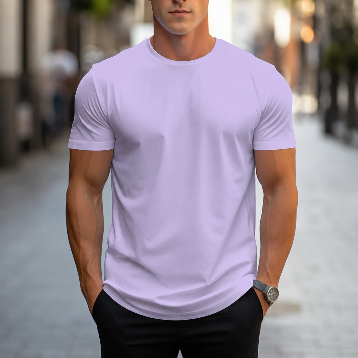 Owen - Legeres, unifarbenes Herren-T-Shirt