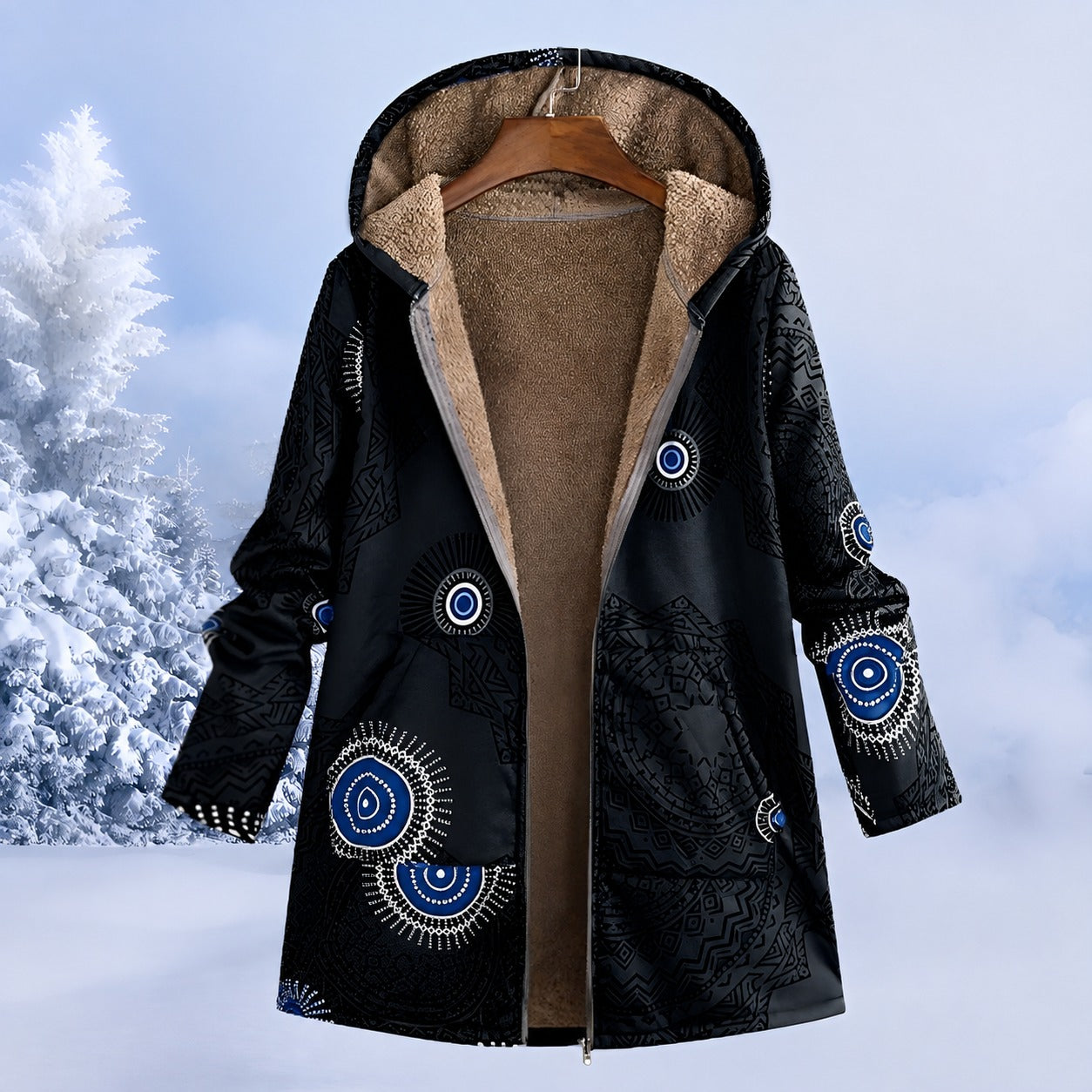 FluffCoat - Bunte, elegante Winterjacke