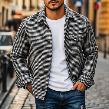 Andrew - Retro Jacke im Stil eines Hemds mit Einreiher
