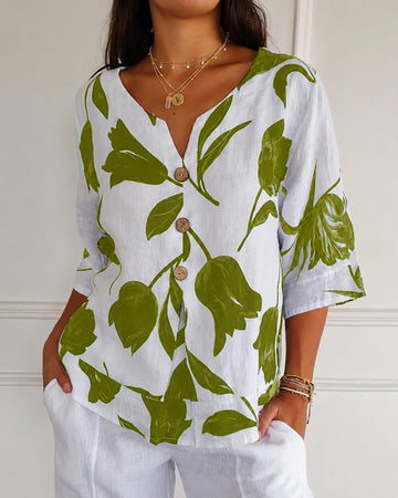 Chiara - Elegante Blumenbluse
