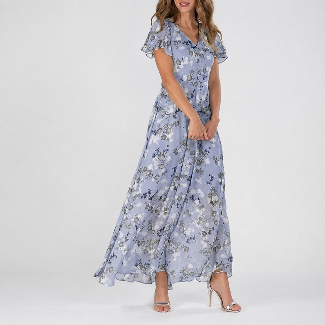 Lea - Ein vielseitiges Midi-Kleid mit Blumenmuster für jede Gelegenheit