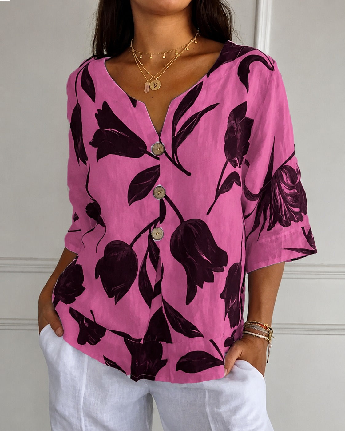 Chiara - Elegante Blumenbluse