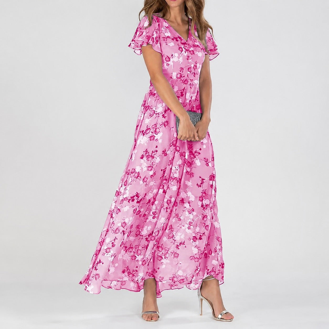 Lea - Ein vielseitiges Midi-Kleid mit Blumenmuster für jede Gelegenheit