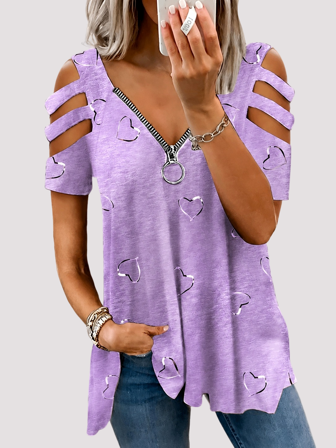 Saira - Elegantes Hemd mit Zipper