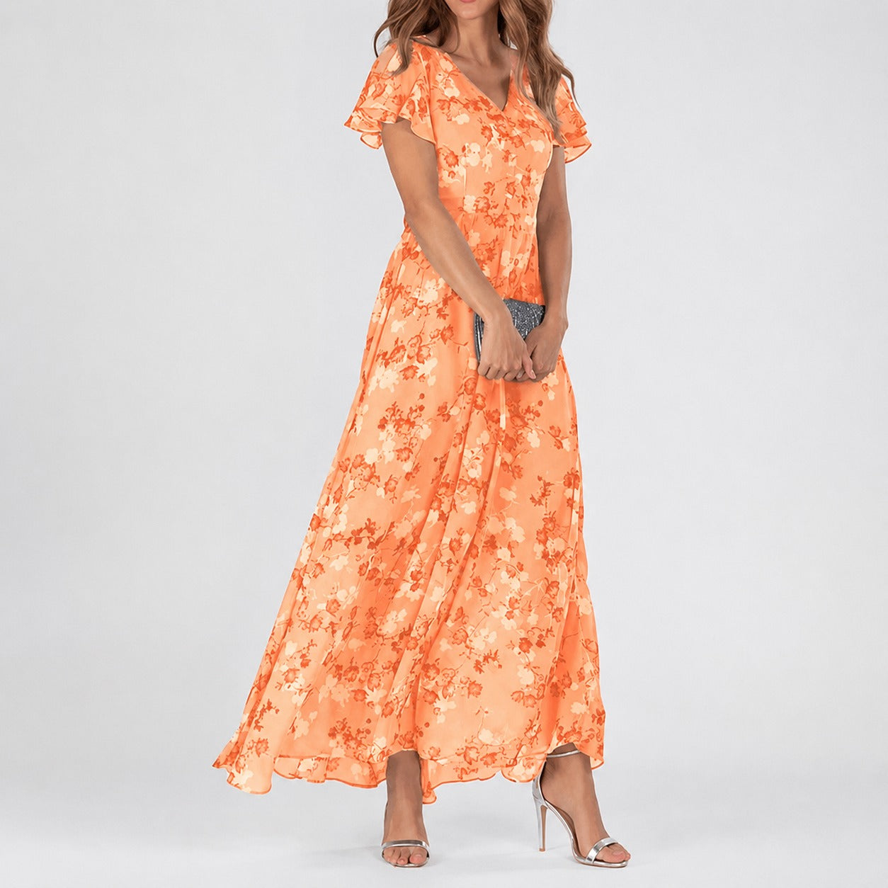 Lea - Ein vielseitiges Midi-Kleid mit Blumenmuster für jede Gelegenheit