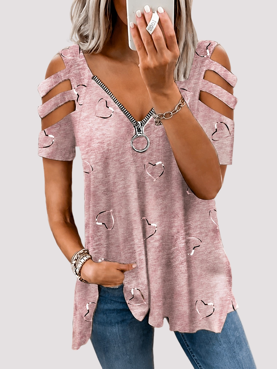 Saira - Elegantes Hemd mit Zipper