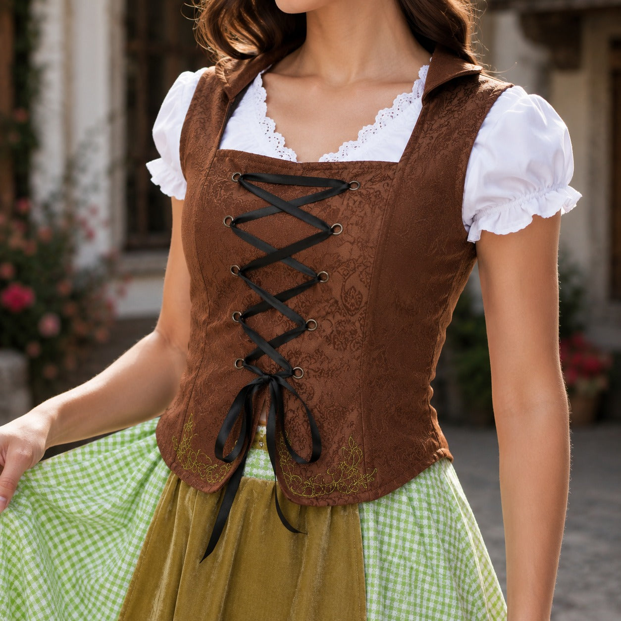 Massey - Bequemes festliches Oktoberfest-Midikleid