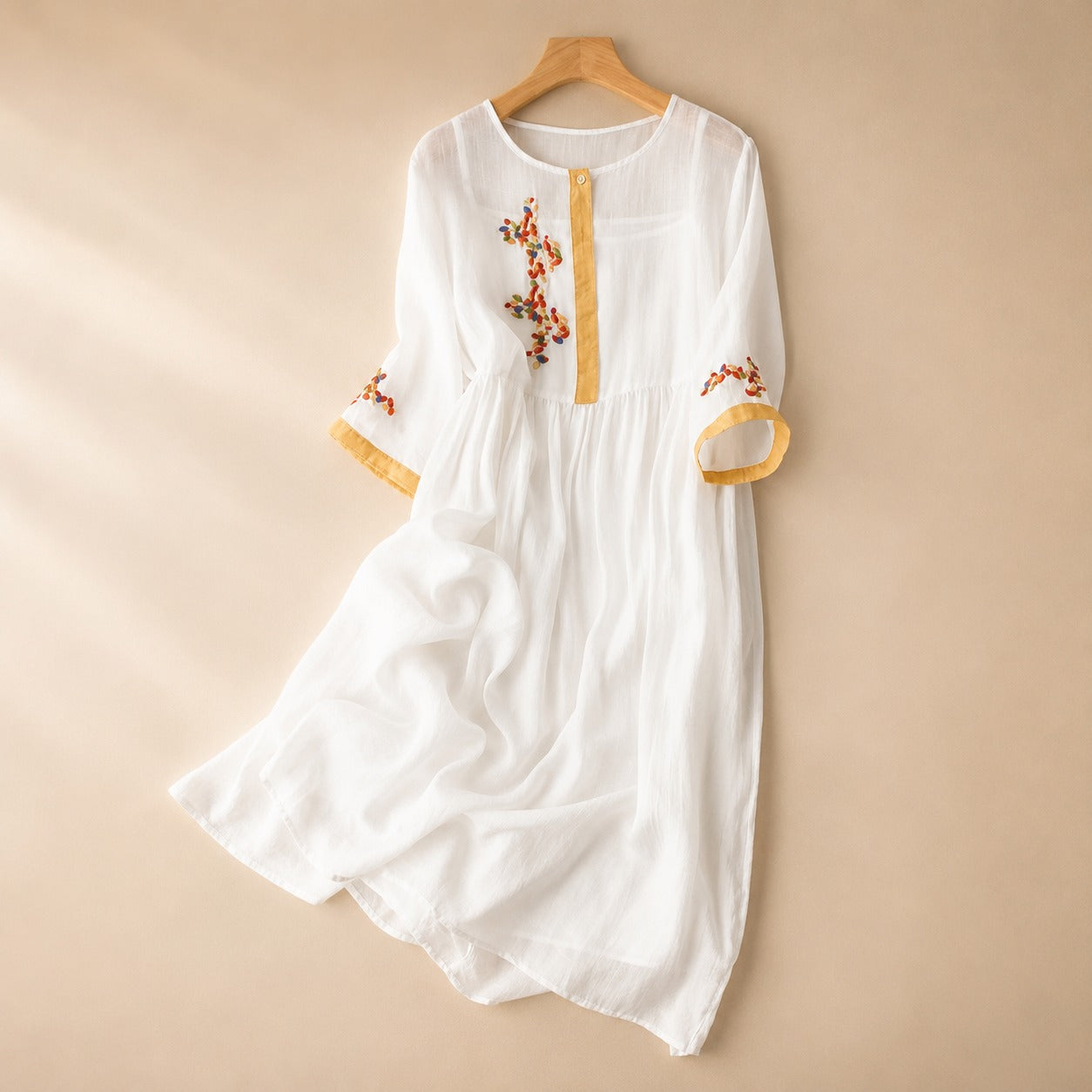 Laura - Lässiges Boho-Kleid mit Bestickung