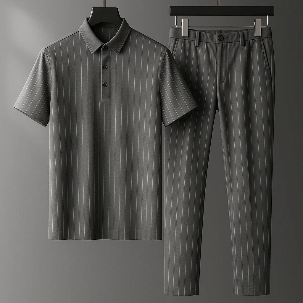 Donny - Lässig gestreiftes Polo-Set