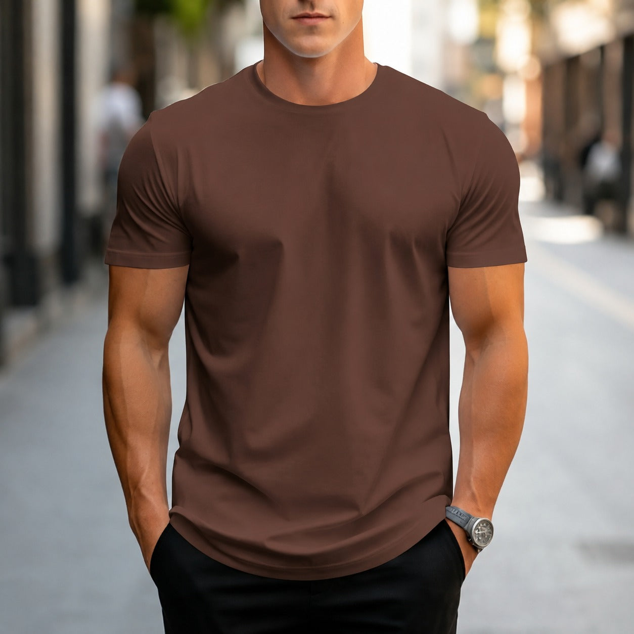 Owen - Legeres, unifarbenes Herren-T-Shirt
