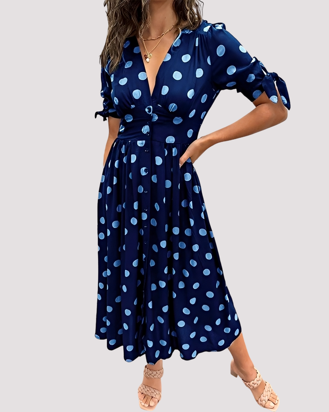 Nicole - Elegantes Punktkleid