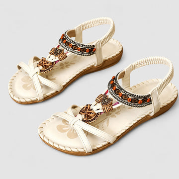 Eleanor - Elegante flache Sandalen mit glitzernden Details