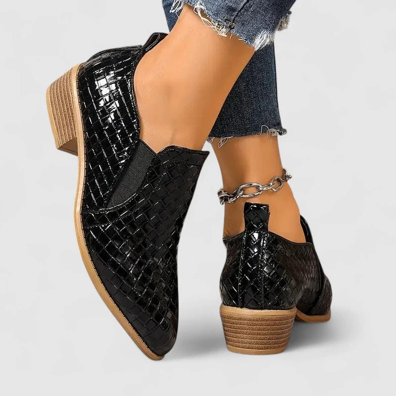 Ellie - Spitz zulaufende klobige Loafers