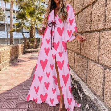 Janice - Elegantes, farbenfrohes Maxikleid