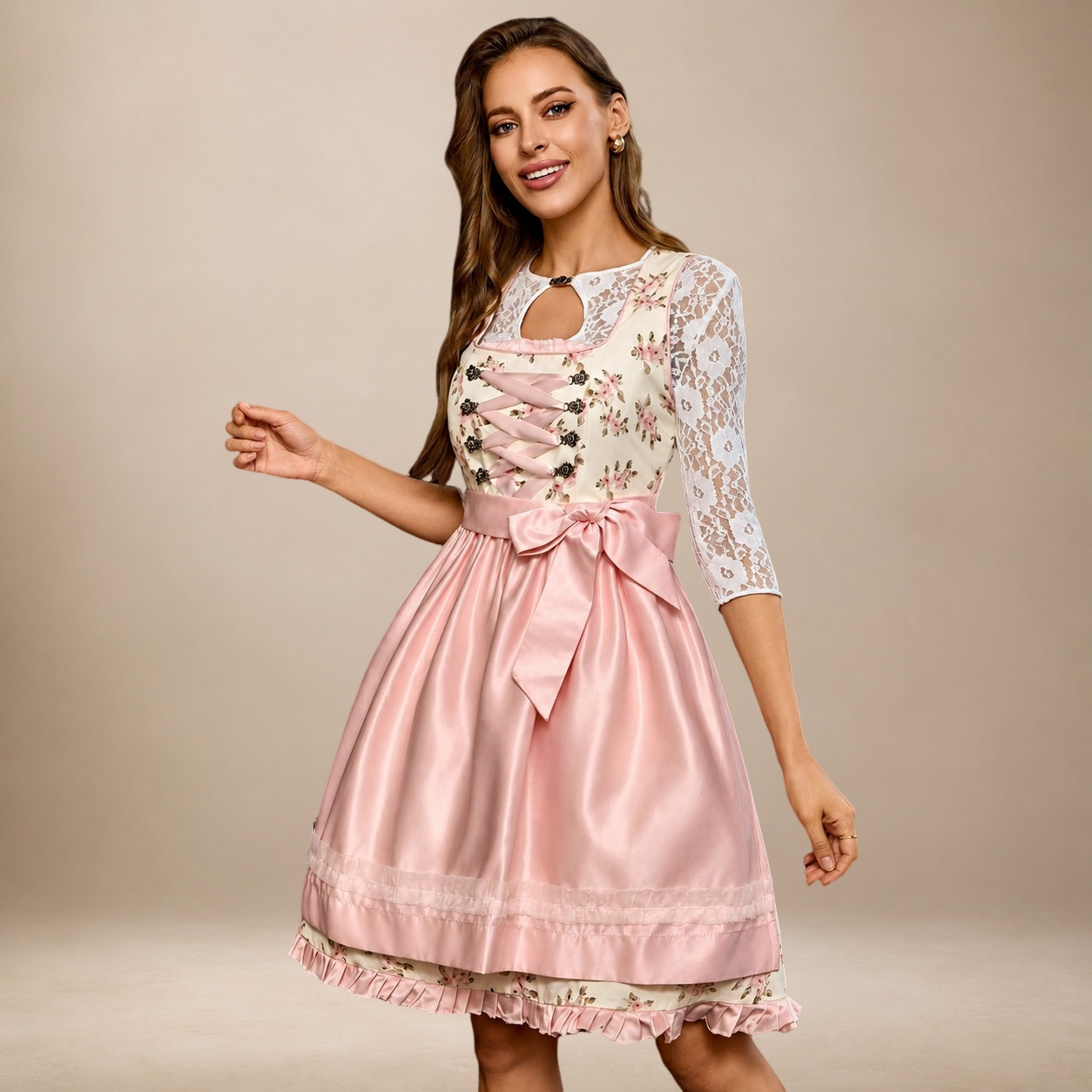 Liliana - Anziehendes Oktoberfestkleid mit Schleife