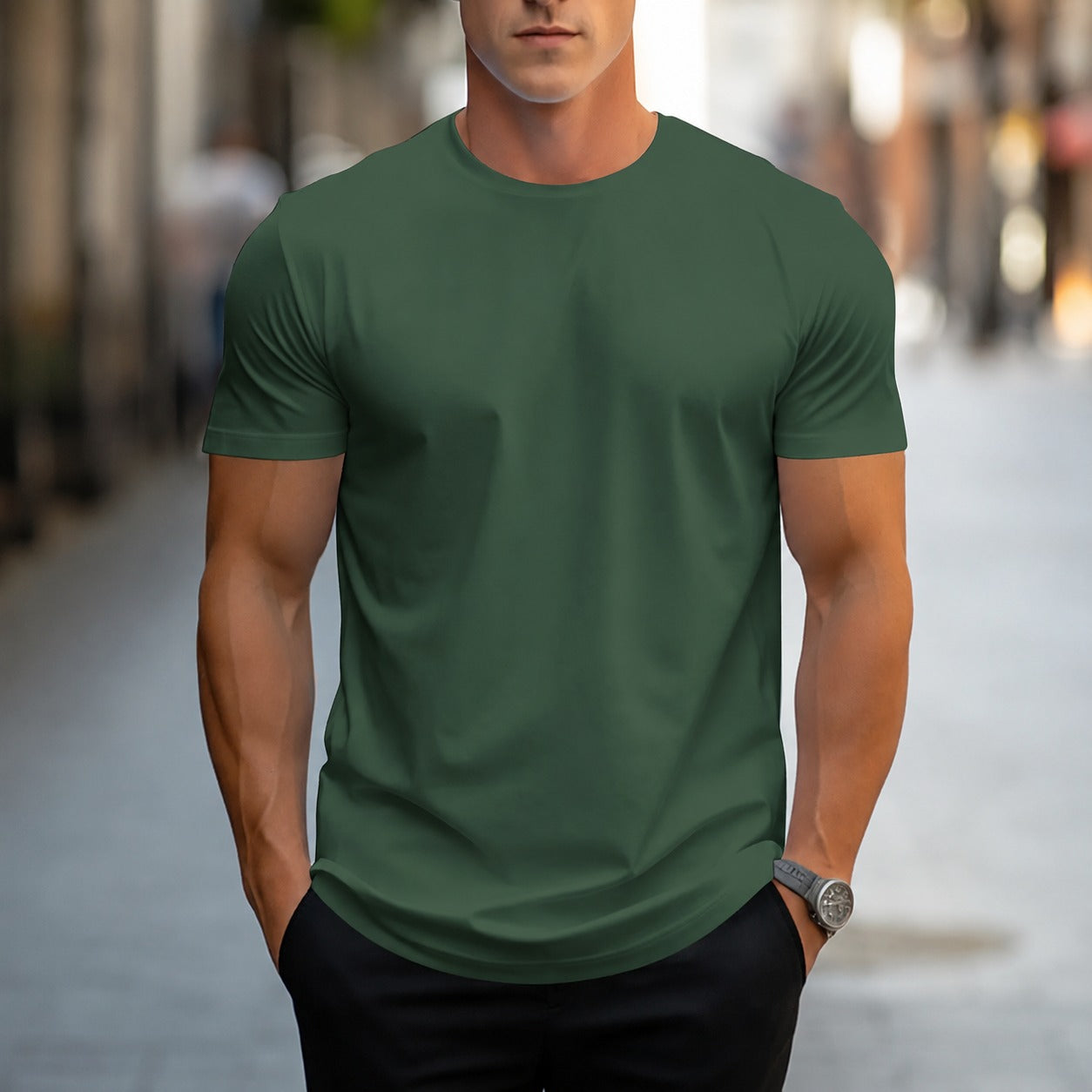 Owen - Legeres, unifarbenes Herren-T-Shirt