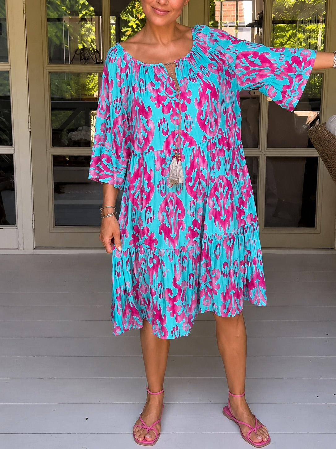 Jamie - Kleid mit weiten Ärmeln im Glockenstil