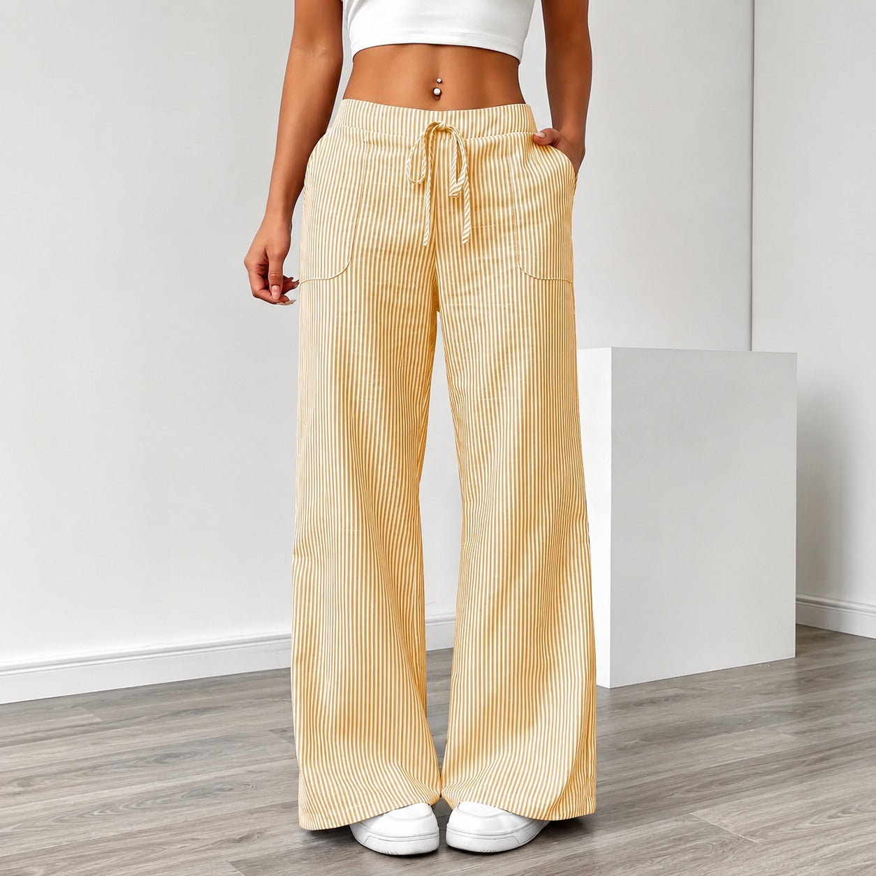 Amanda - Komfortable gestreifte Hose mit Taschen