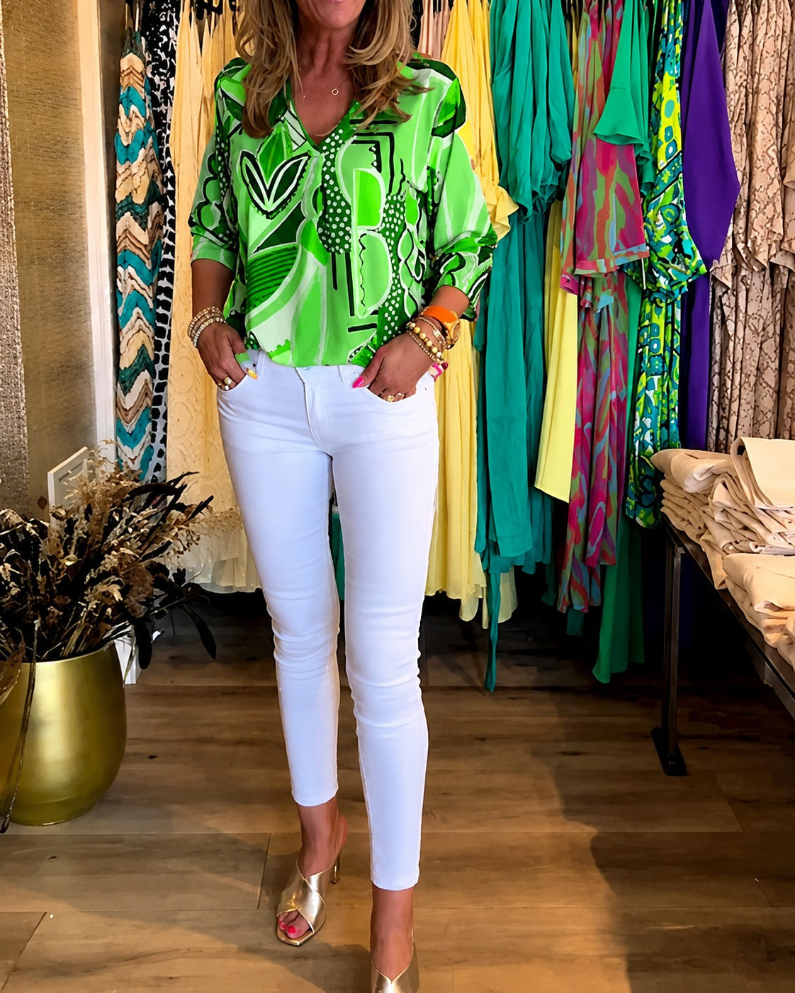 Chaya - Elegante Langarm-Bluse im entspannten Stil