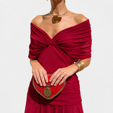 Bernice - Stilvolles Gerafftes Maxikleid