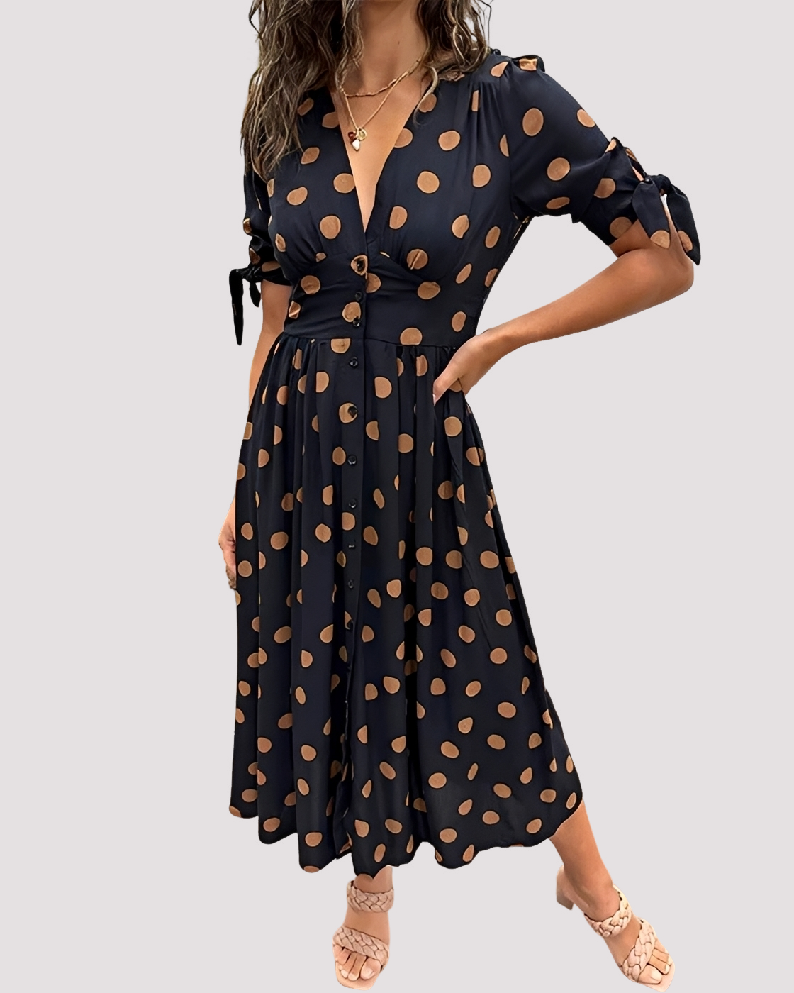 Nicole - Elegantes Punktkleid