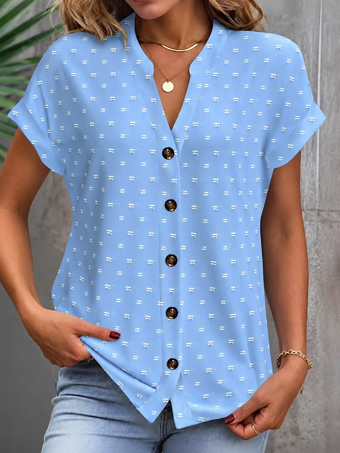 Cardena - Modische Bluse mit Entspannten Schultern